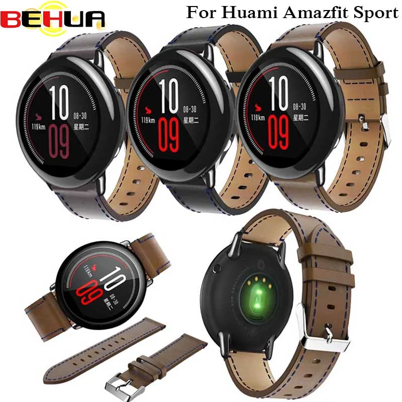 

Replacement for Amazfit Strap Leather 22mm for Xiaomi Huami Amazfit Sport Smart Watch Wrist Band Strap Bracelet for Samsung S3