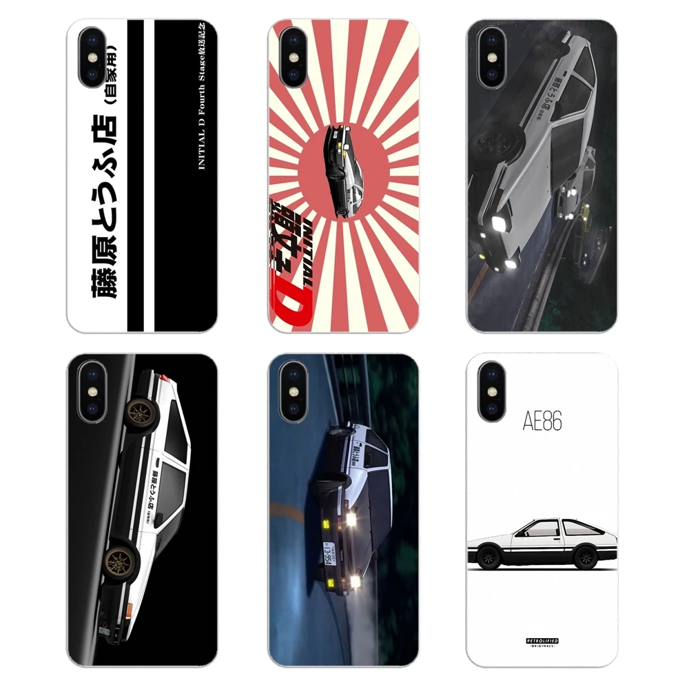 Initial D AE86 Trueno Janpan Pattern Silicone Phone Shell Cover For Xiaomi Redmi 4X S2 3S Note 3 4 5 6 6A Por Pocophone F1 Mi |