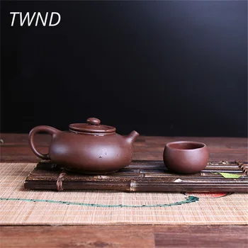 

300CC yixing teapot yu bian tea pot chinese kung fu kettle purple clay drinkware with gift box suit Oolong tea Tie Guanyin 17