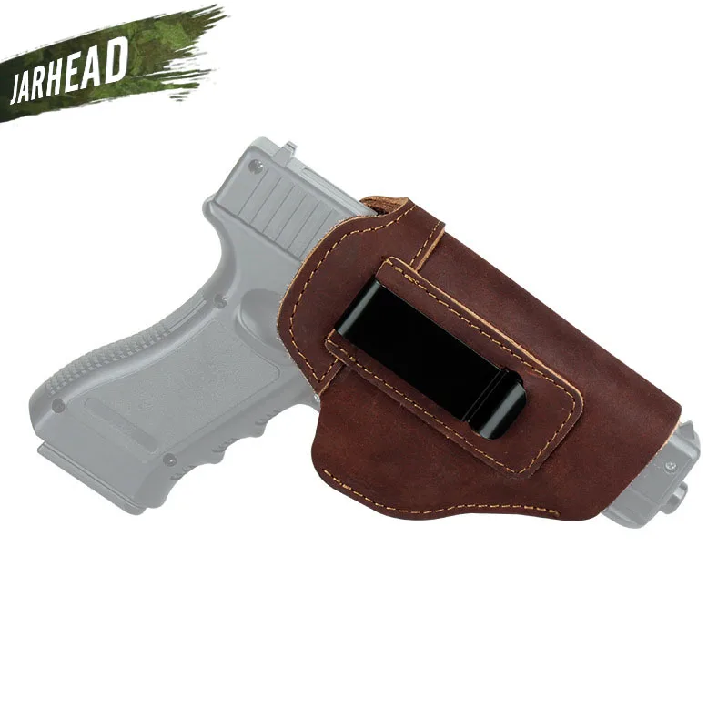 Скрытый яловой кожи кобура для пистолета для Glock 17 19 26 43 P220 P226 SP2022 P229 P239 P250 Беретта 92 аксессуары