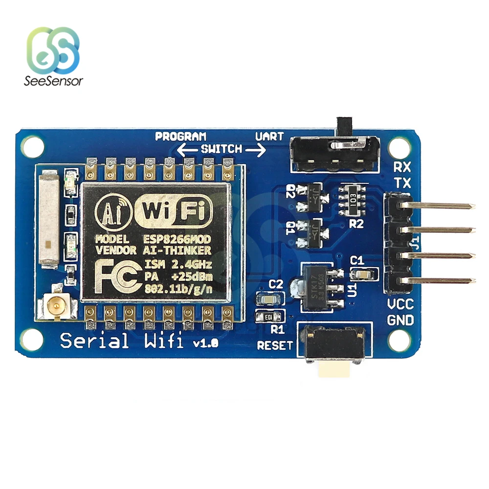 ESP8266 ESP-07 ESP07 V1.0 серийный Wifi адаптер приемопередатчика Модуль беспроводной платы 3,3 V 5V 8N1 ttl UART порт контроллер для Arduino