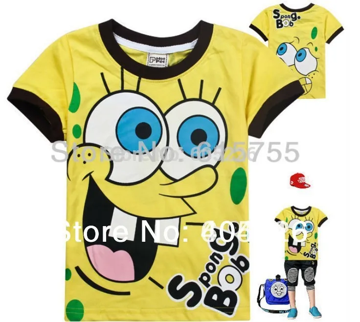 Spongebob T shirt kids baby cotton Tshirt , children T shirts for
