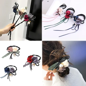 

Sale 1PC Flower Hair Accessories Magic Girl Messy Women Pearl Hair Bands DIY Hairstyle Headband Tools