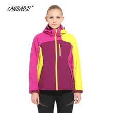 LANBAOSI женские 2 в 1 походные куртки для кемпинга с тепловым флисовым вкладышем любую погоду водонепроницаемые ветрозащитные Анти-УФ уличные пальто