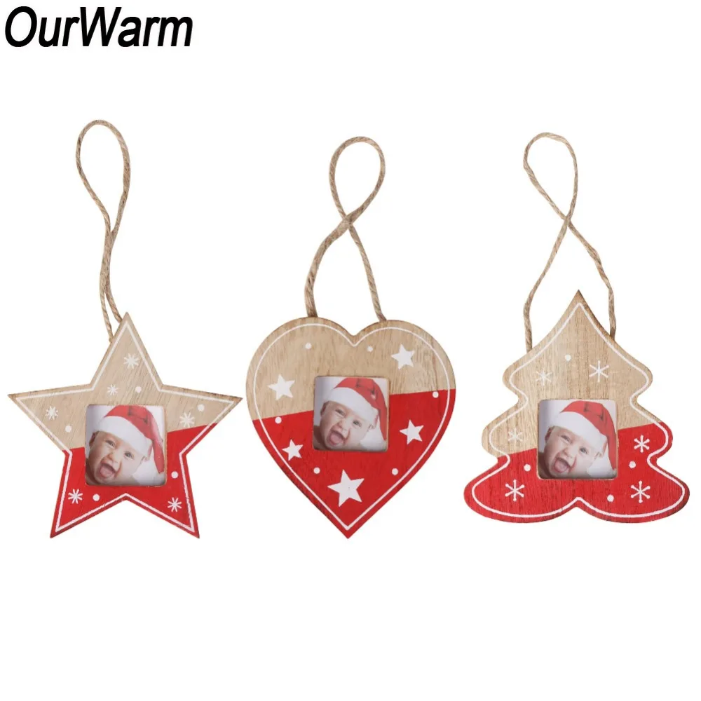 ourwarm 3pcs wood photo