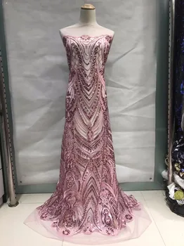 

M32 royal blue sequin fabric 450*135CM african sequin lace fabric for sewing high quality african tulle lace fabric with sequins