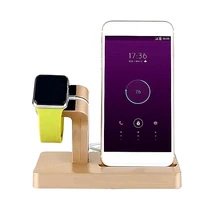 Multi-functional 2-in-1 Quick Charging Dock Stand Station Charger Holder Space Saver For Apple Watch For iPhone For smartphone
