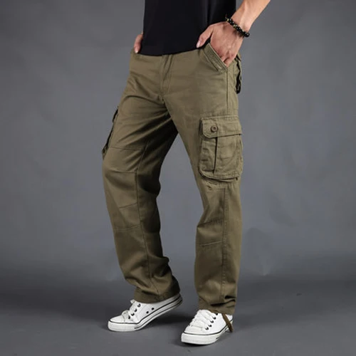 Мужские брюки-карго Holyrising, повседневные хлопковые брюки, много карманов, Военный стиль, тактические брюки, мужские камуфляжные 90% хлопковые брюки, 18671 - Цвет: Army yellow