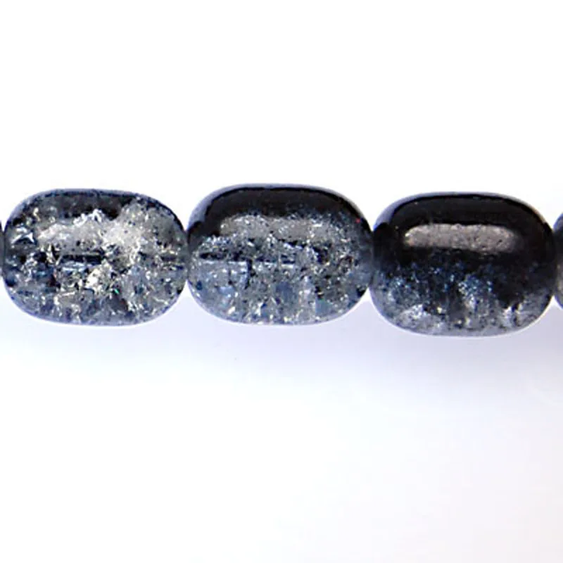 

50 Pcs 16x12mm Crackle Glass Loose Beads For DIY Bracelet Jewelry Making Accessories