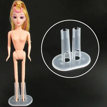

Besegad 30PCS Mini Universal Clear White Doll Display Stand Doll Support Leg Holders Support Frame Accessories For Barbie Toy