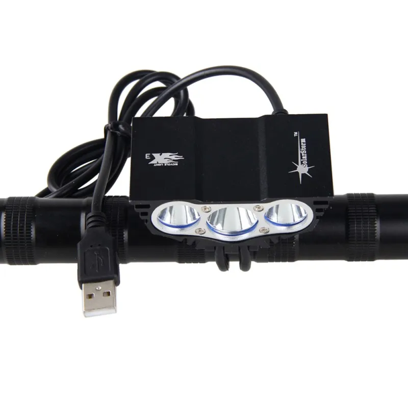Excellent USB 10000LM LED Bike Headlamps3XT6  LED Bike Light  Front Handlebar Torch +Rechargeable 4x18650 Battery+Charger 5