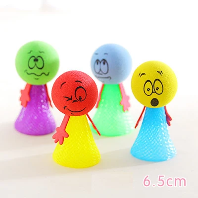 BALL 3 Pcs Bounce Ball Toys Gifts Expressions Push&Down Hip Hop Kids Jump Doll ToSESC 