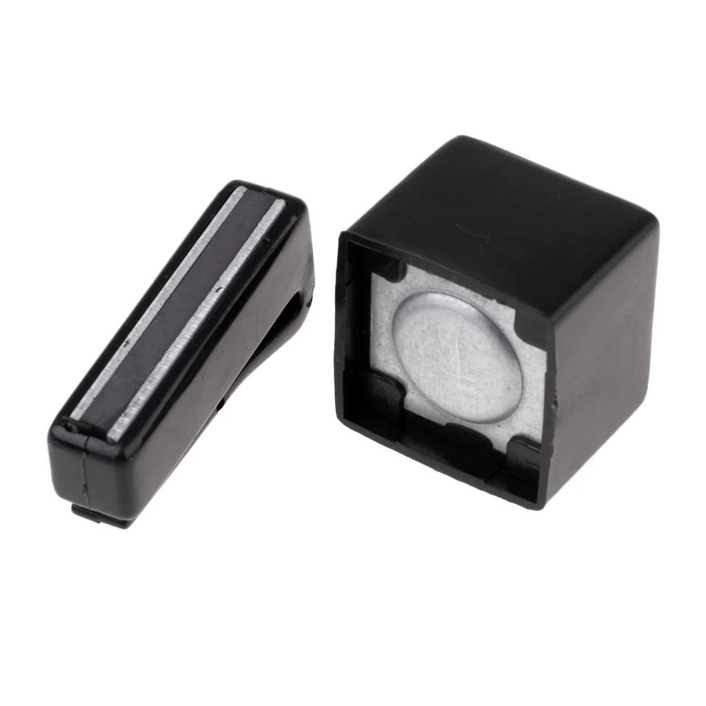 Portable Chalk Holder Billiards Pool Cue Sticks Accessories with Durable Belt Clip and U Billiards Snooker Cue Tip Scuffer
