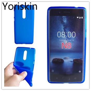 

For Nokia 8 Flexible Slim Soft TPU Rubber Protective Back Cover Anti-Scratch Matte Case For Nokia 8 Smartphone TPU Case