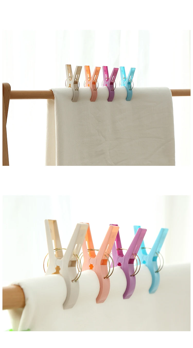 Onme Plastic Clothes Pegs Beach Towel Clamp Laundry Clothes Pins Large Size Drying Racks Retaining Clip Organization