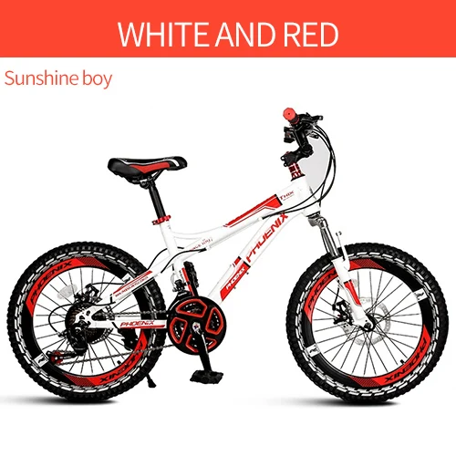 Феникс высокое качество детский велосипед прочный легкий алюминиевый детский велосипед 18 20 22 дюймов односкоростные 21 скоростные гоночные шины - Цвет: 18in Single speed