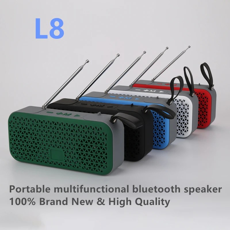 

L8 portable subwoofer speaker outdoor sports Bluetooth speaker support USB TF card FM radio AUX input