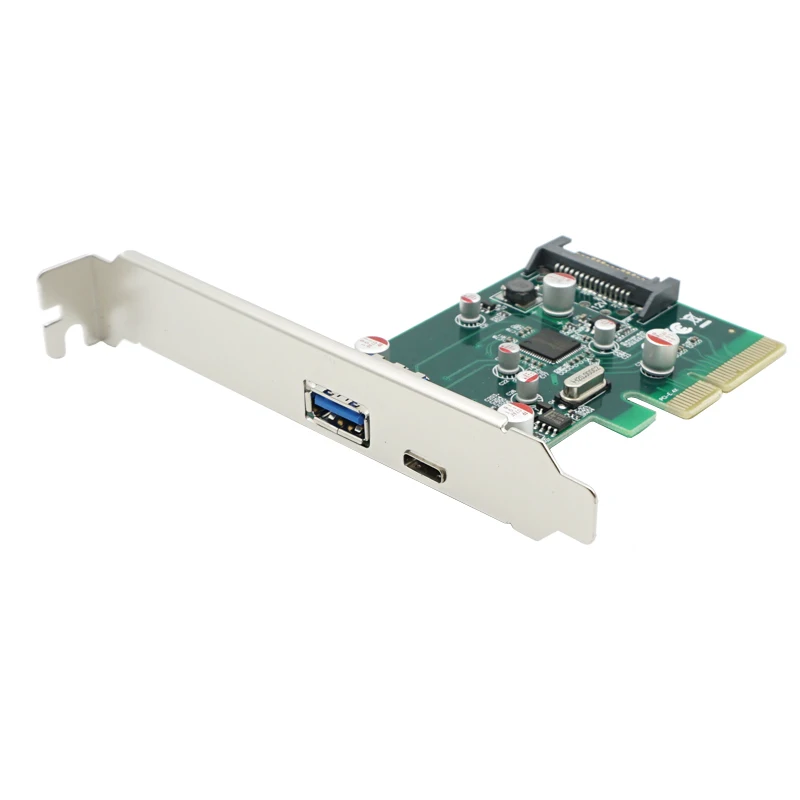 x4 para Usb3.1 4x para Supervelocidade Desktop Express Pcie um Tipo-tipo +-c Série Controlador Usb 3.1 Tipo-um Adaptador 10 Gbps pc Pci