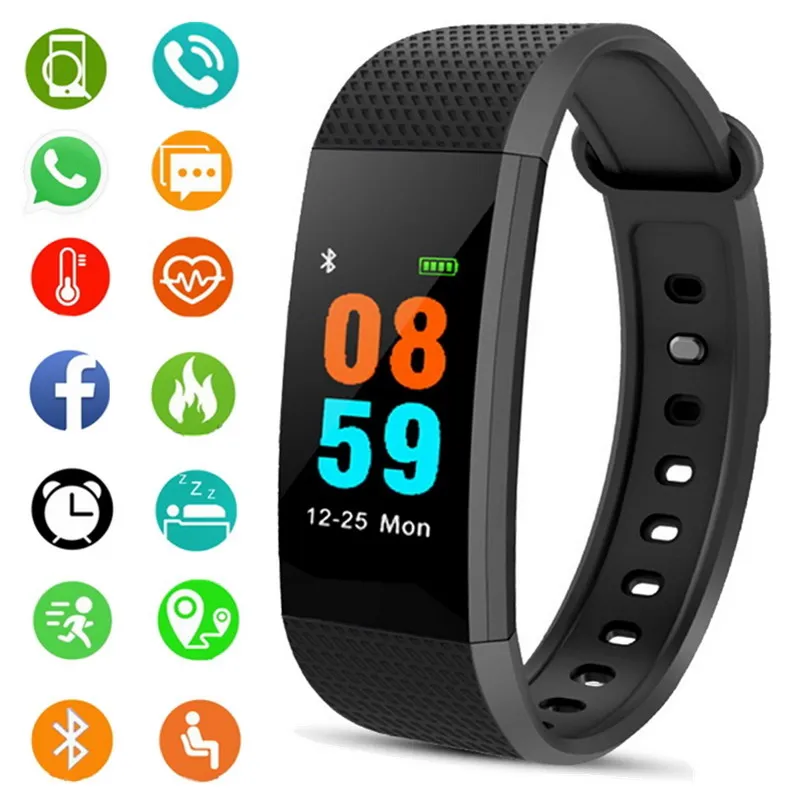 

Women Sport Waterproof Watch Blood Pressure Heart Rate Monitor Smart Watch Men Fitness Tracker Pedometer Watch for IOS Android