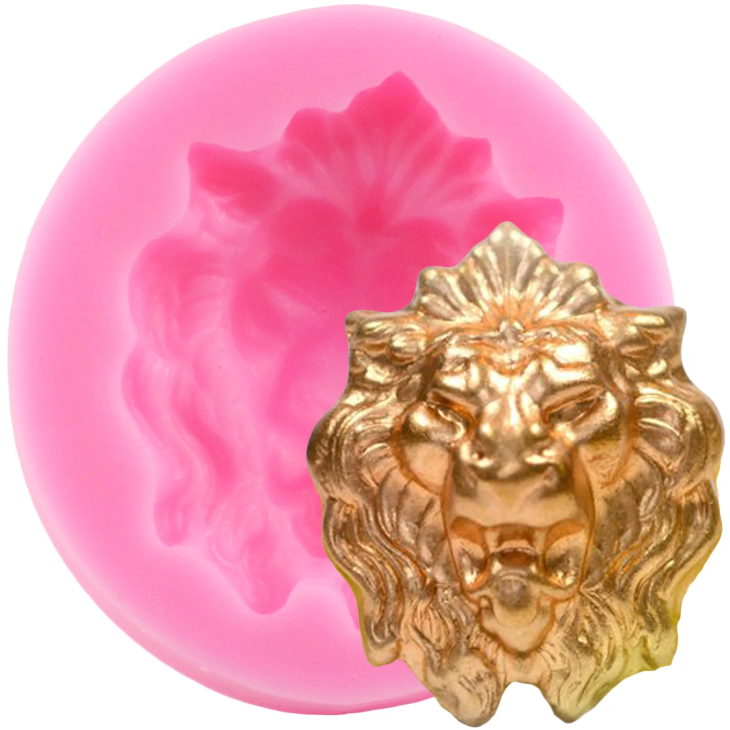 

Lion Head Silicone Fondant Mold Baby Birthday Cake Decorating Tools Candy Chocolate Gumpaste Polymer Clay Moulds