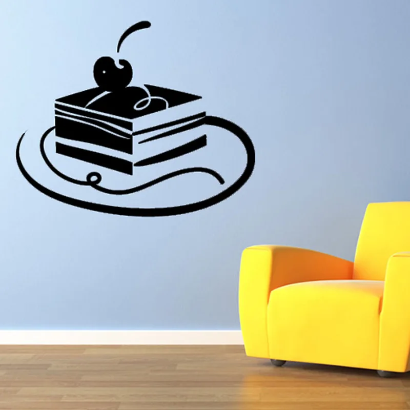 DCTOP Dessert House Decorative Square Cherry Cake Wall Sticker DIY Hollow Out Waterproof PVC Home Decor Mural Decal | Дом и сад