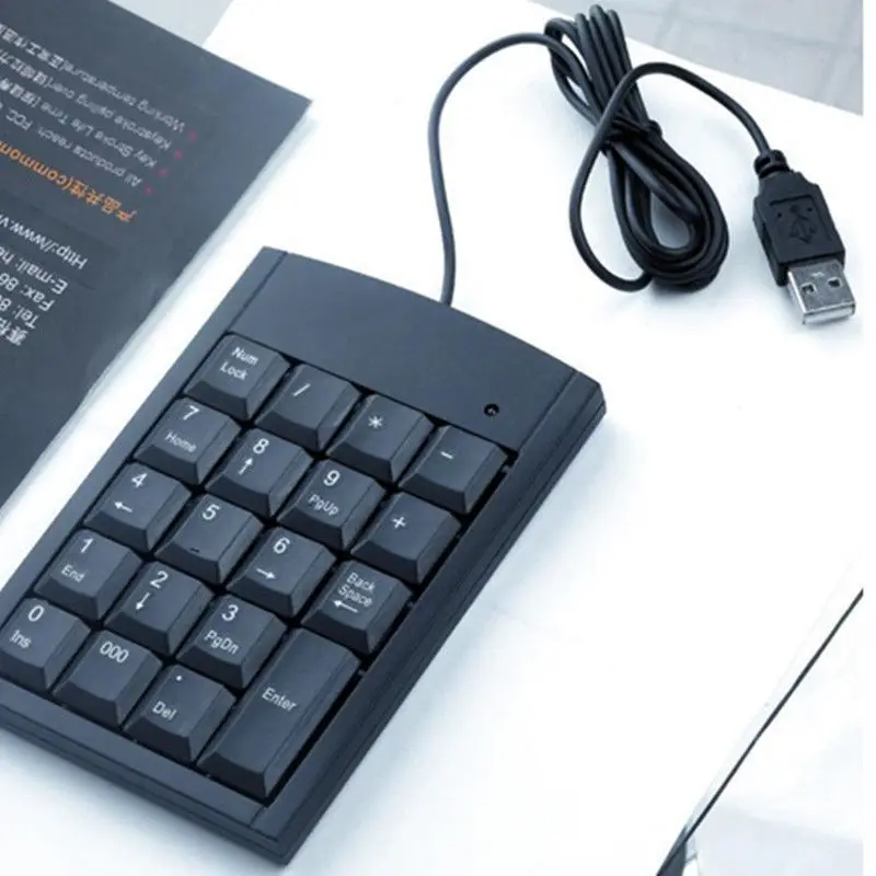 

Numeric Number Pad Keypad Keyboard For Laptop PC Notebook Computer USB Mini 19 Keys Num