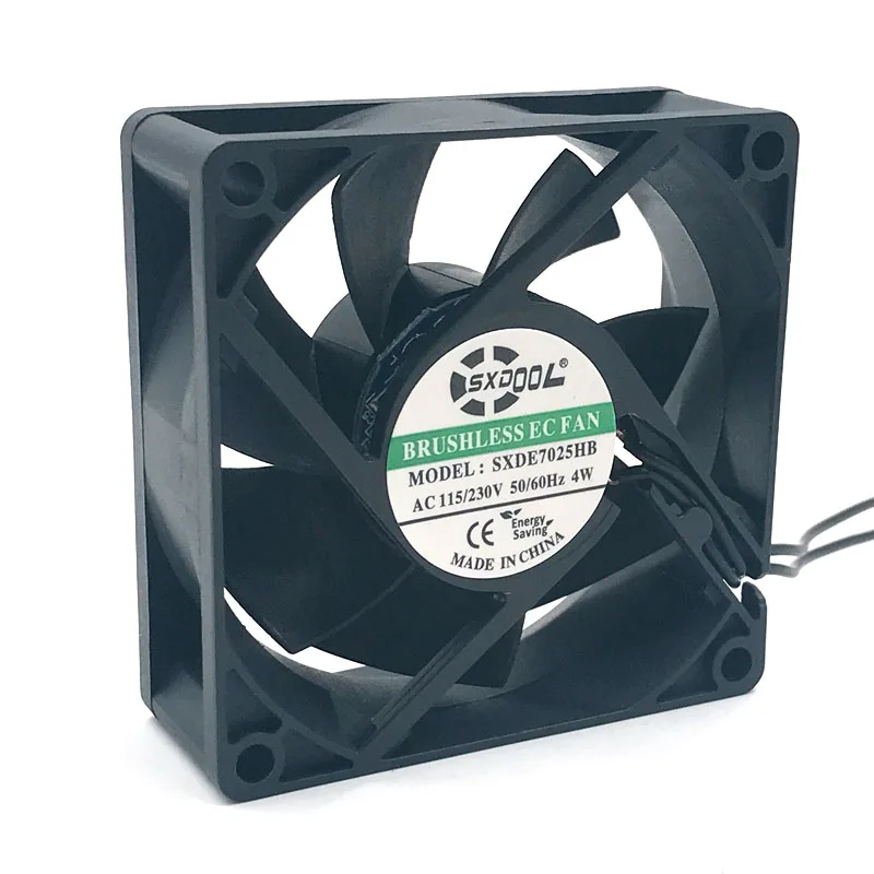 SXDOOL SXDE7025HB охлаждающий вентилятор 110V 115V 220V 230V 7025 70*70*25 мм 70 мм 4 Вт 3500 об/мин 27.6CFM осевой кулер