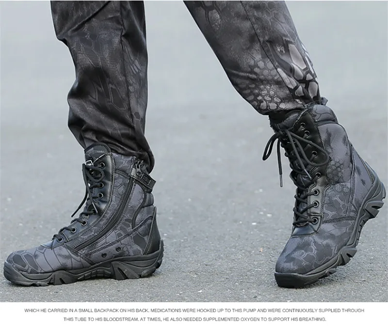 Мужские дышащие камуфляжные ботинки из питона; спецназ; тактические военные ботинки; походная обувь для пустыни; походная обувь; кроссовки