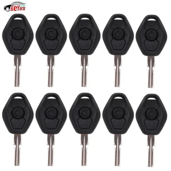 

KEYECU 10Pcs Replacement 3 Button Remote Car Key Shell Case Fit for BMW 3 5 7 Series Z3 Z4 X3 X5 M5 325i E38 E39 E46 HU58 Blade