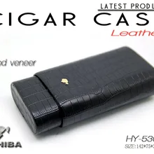 Оригинальная сигарная трубка COHIBA, верхний слой кожи, 3 упаковки, премиальная сигара, хьюмидор, подарки, деревянный шпон, профессиональная увлажняющая сигарета