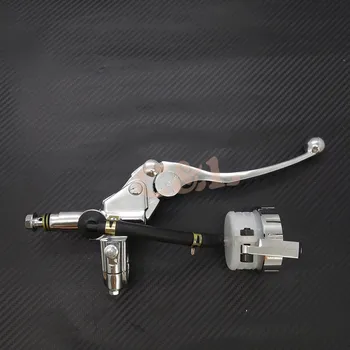 

7/8'' 22mm Chrome Motorcycle Right Side Brake Levers Master Cylinder Reservoir For Honda Yamaha Suzuki Kawasaki