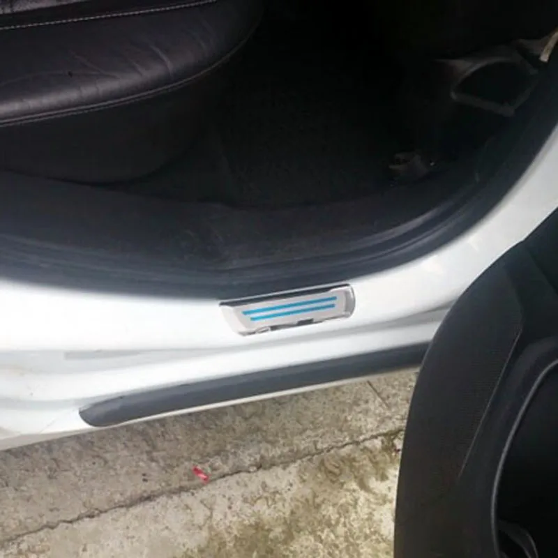 For Opel vauxhall insignia accessories A mk I rear door sill scuff threshold pedal stainless steel metal (1)