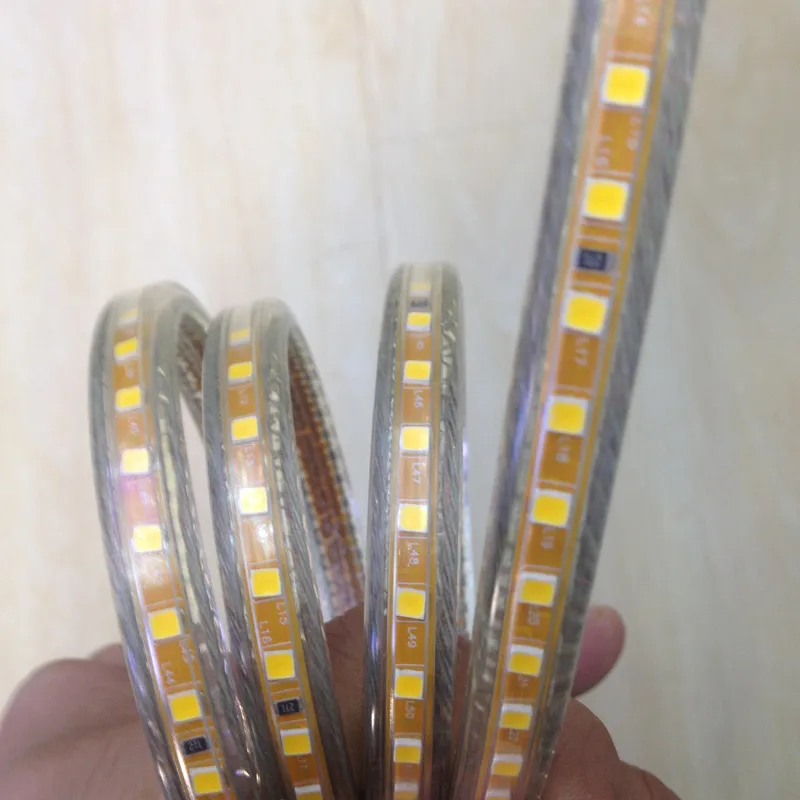 SMD 2835 AC220V Светодиодная лента Водонепроницаемая 120 светодиодов/м IP68 Праздничная