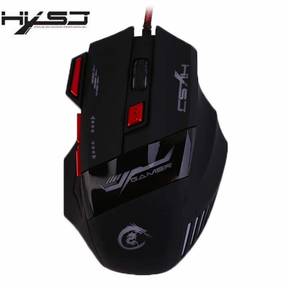 HXSJ H100 5500DPI Professional Wired Optical Game Gaming Mouse with