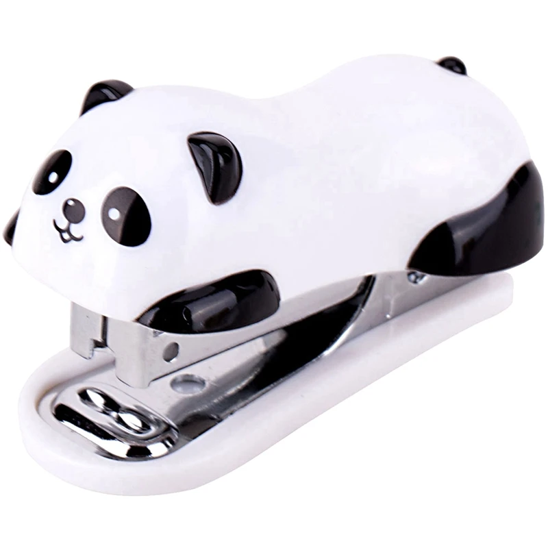 

1 Set Useful Novel Staple Manual Mini Cute Panda Stapler Set Paper Binding Binder Stationery Office Supplies