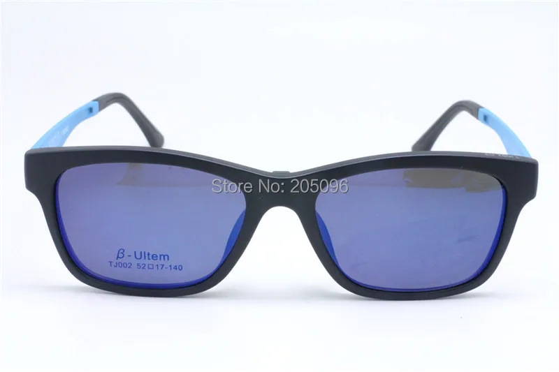 002 ULTEM прямоугольной формы оптические оправы для очков с мегнатическим зажимом на съемные поляризованные очки для близоруких солнцезащитных очков для унисекс