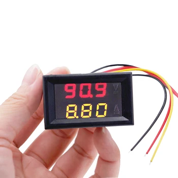 

20 pcs/lot LED 3 Bit Display DC 100V 10A Car Ammeter Voltmeter Tester Gauge Amp Meter Voltage Current Monitor
