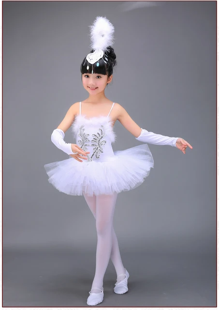 Disfraz profesional de tutú de Ballet para niña, vestido de bailarina, ropa  de baile, Lago de