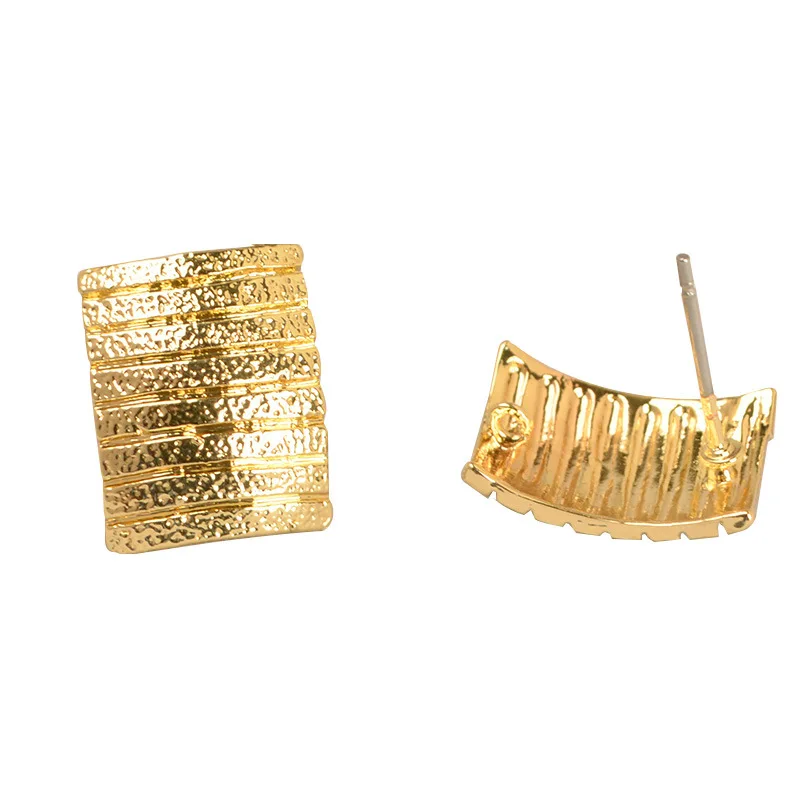Шт. 4 шт.. Металлические медные золотые серьги-гвоздики с петлей DIY серьги аксессуары для женщин ювелирные изделия