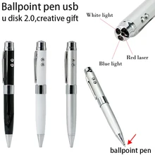 Популярная модель шариковой ручки, лазерный светильник, Usb флеш-накопитель, карта памяти, накопитель, 4 ГБ, 8 ГБ, 16 ГБ, 32 ГБ, 64 ГБ, бизнес-подарок