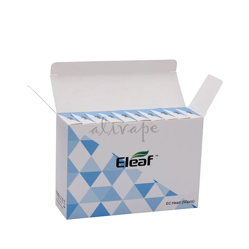 5pcslot Original Eleaf EC Head Atomizer Coil 0.3ohm 0.5ohm Organic Cotton Wick Coil Pure Taste Head for iJust 2 & Melo Atomizer 6