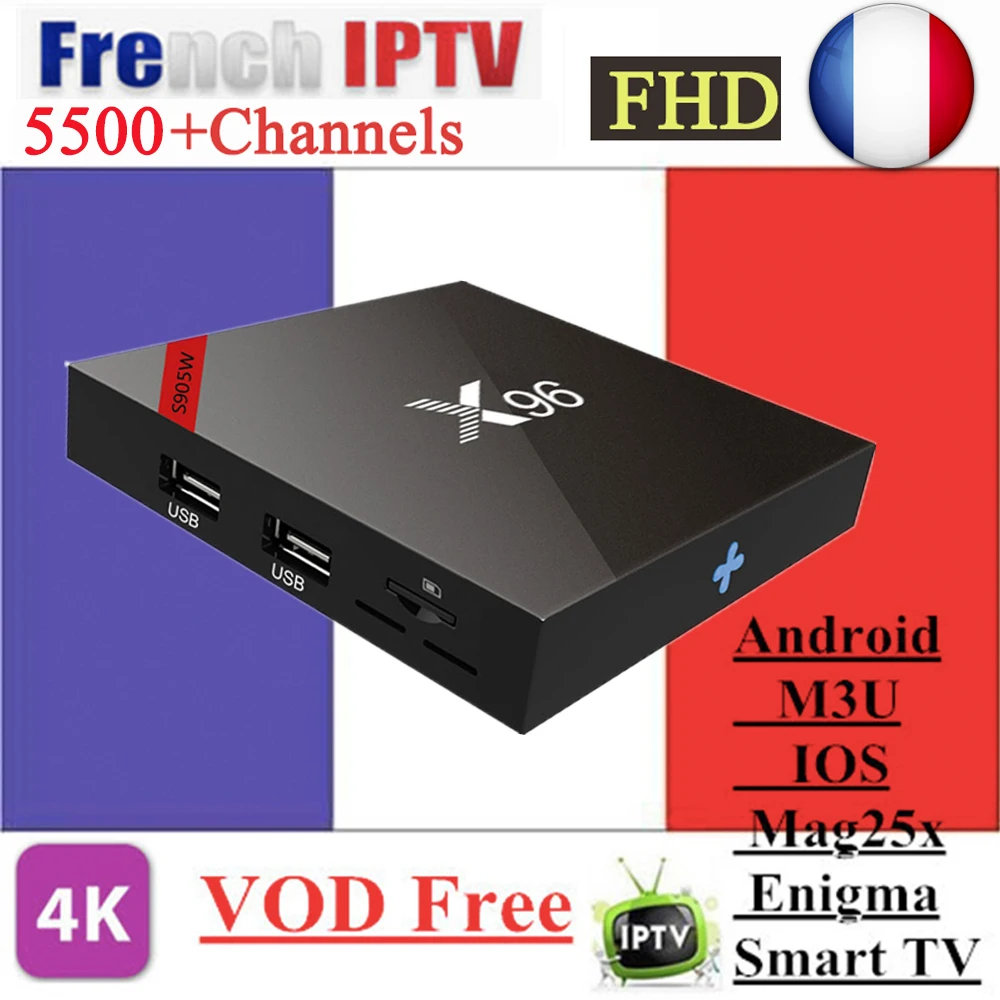 

4K french iptv x96 android tv box best iptv spain belgium germany poland uk italia portugal france m3u subscription smart tv box