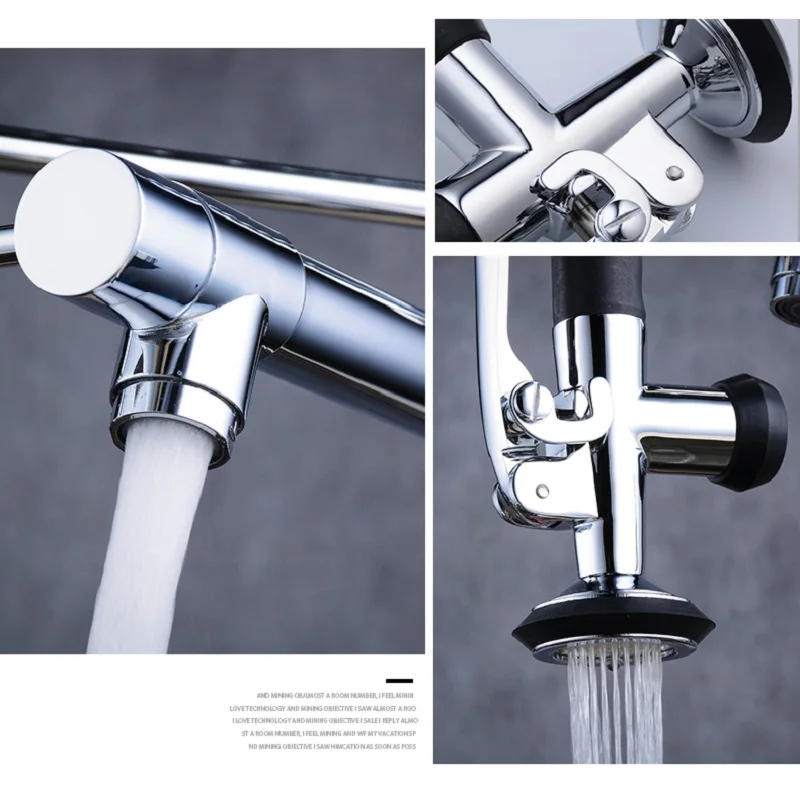 Смеситель для кухни Beelee Pull Down Faucet для кухни хром/никель Твердый Brasss Dual Spouts 360 Поворотный Смеситель для воды