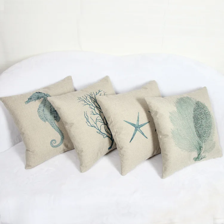

2015Wholesale new printing ocean winds nap pillow cushions home bed pillow can be mixed batch coreless 45*45CM