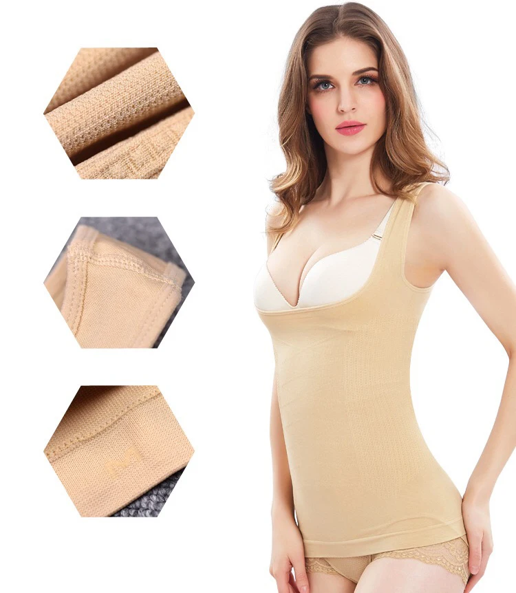 Meisou Women's Waist Trainer Slimming Vest Waist Cincher Body Shaper for Weight Loss Shapewear Tummy Neoprene Shaper Vest Tops (1)