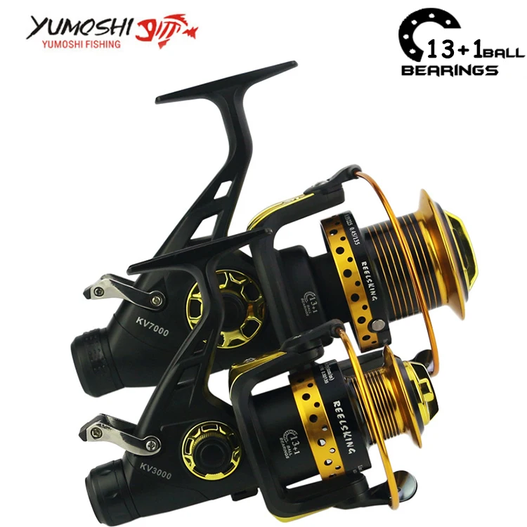 

Yumoshi 13+1BB Hot wheels Cheapest Spinning Reel Fishing Reel 1000-10000 Ball Bearing Reels molinete carretilhas de pesca