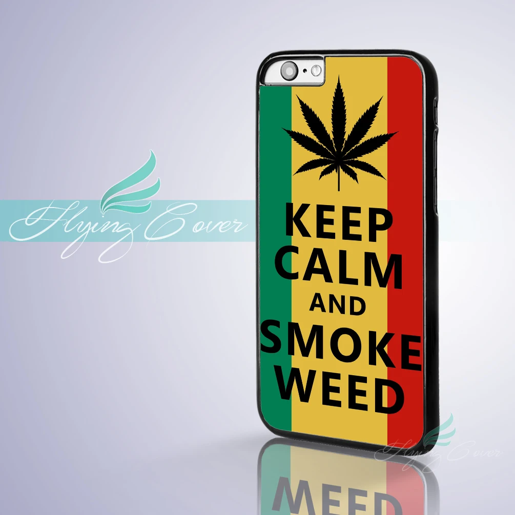 Coque Keep Calm Weed Quotes Capa Phone Cases for iPhone 7 6S 6 5S SE 5C
