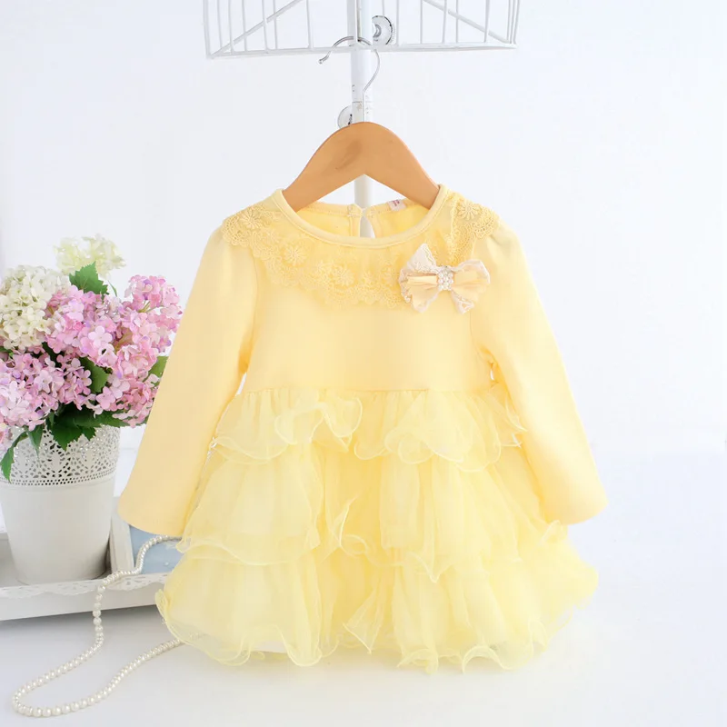 Свадебное платье для девочек; платья на крестины для маленьких девочек; многослойное платье на день рождения для маленьких девочек; От 0 до 2 лет, синий, желтый цвет