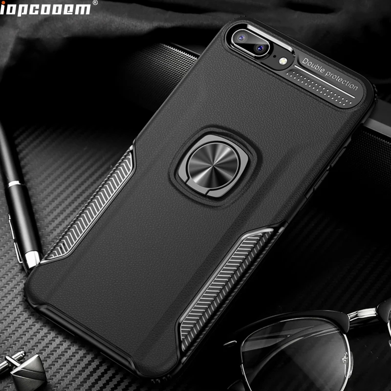 

Phone Cases For Iphone 7 Plus Case Ring Magnetism Stand Shockproof Car stand Armor back cover For Iphone 8 Plus Coque 5.5 inch