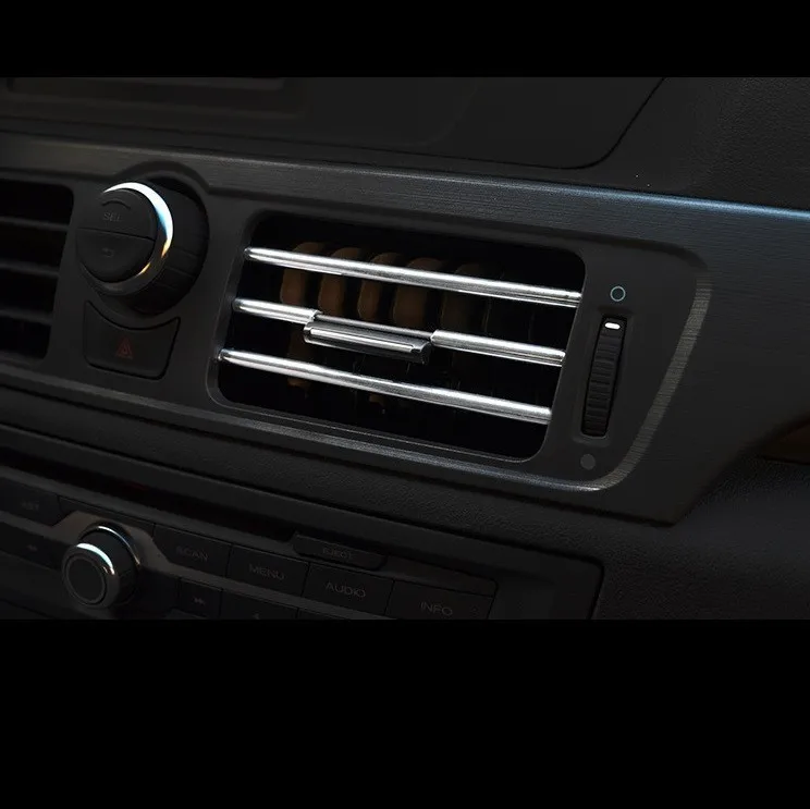 SSU n. ° 1 modelado de coches piezas interiores chapado brillante cromado plata Clip Universal aire acondicionado salida tira decorativa